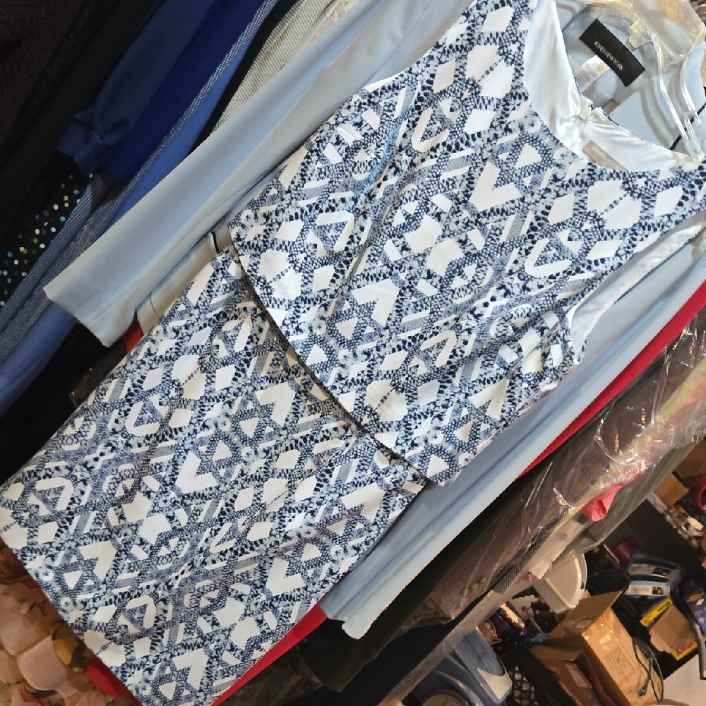 Banana Republic Blue and White Mini Dress